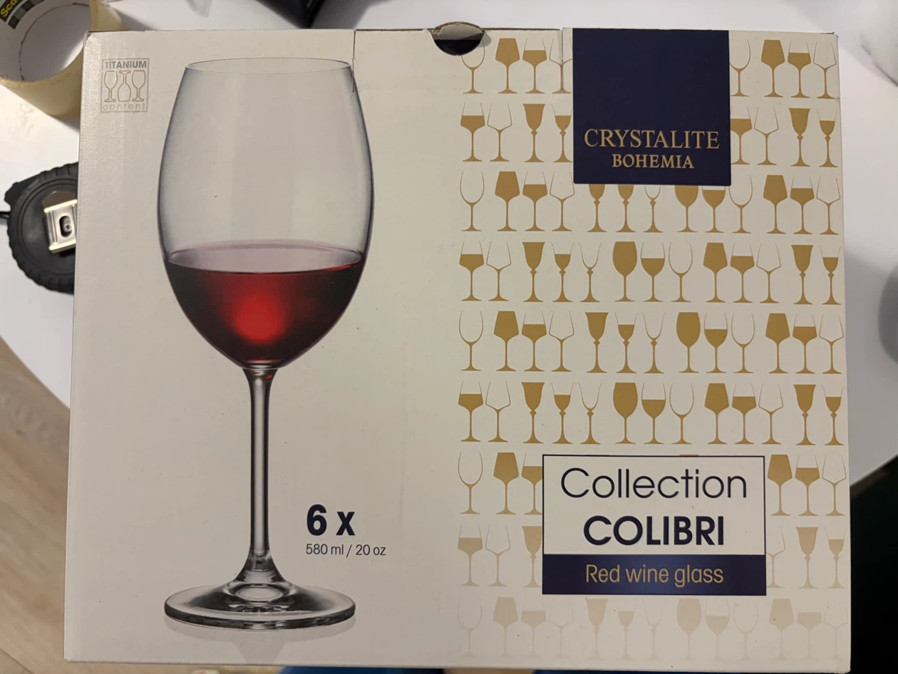 Crystalite Bohemia Colibri Red Wine Glasses - Set of 6 - photo 3