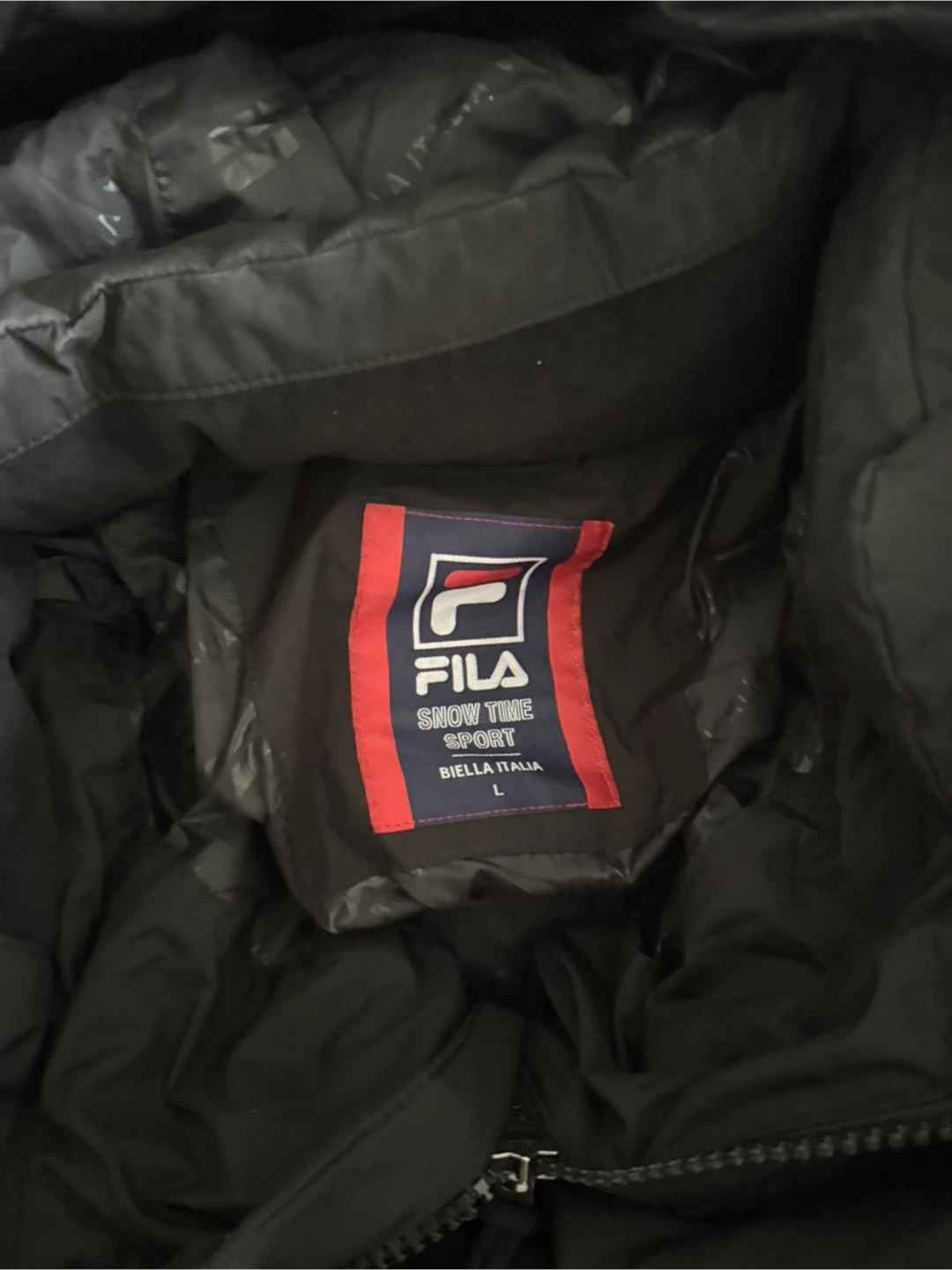 FILA Long Puffer Winter Jacket with Hood – Size L - photo 2