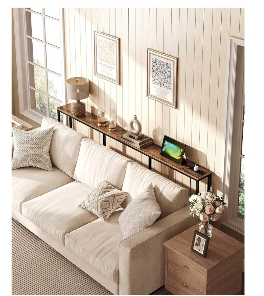 Long Console Table with Built-in Power Strip - photo 4