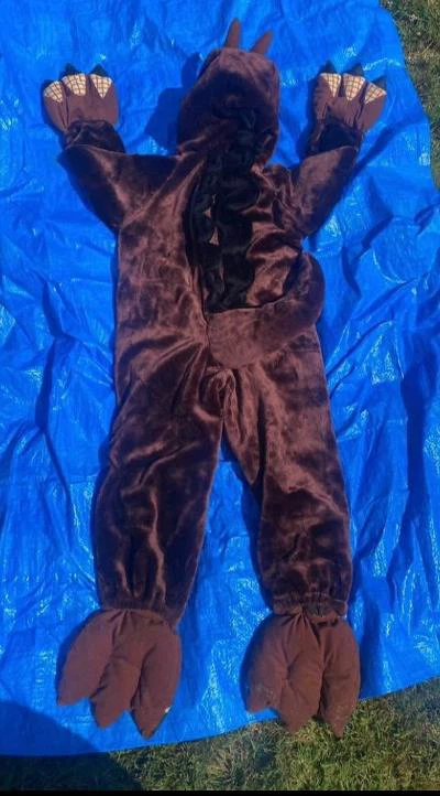 Kids Plush Purple Dragon / Dinosaur Costume - Size M (Ages 7-9) - photo 2