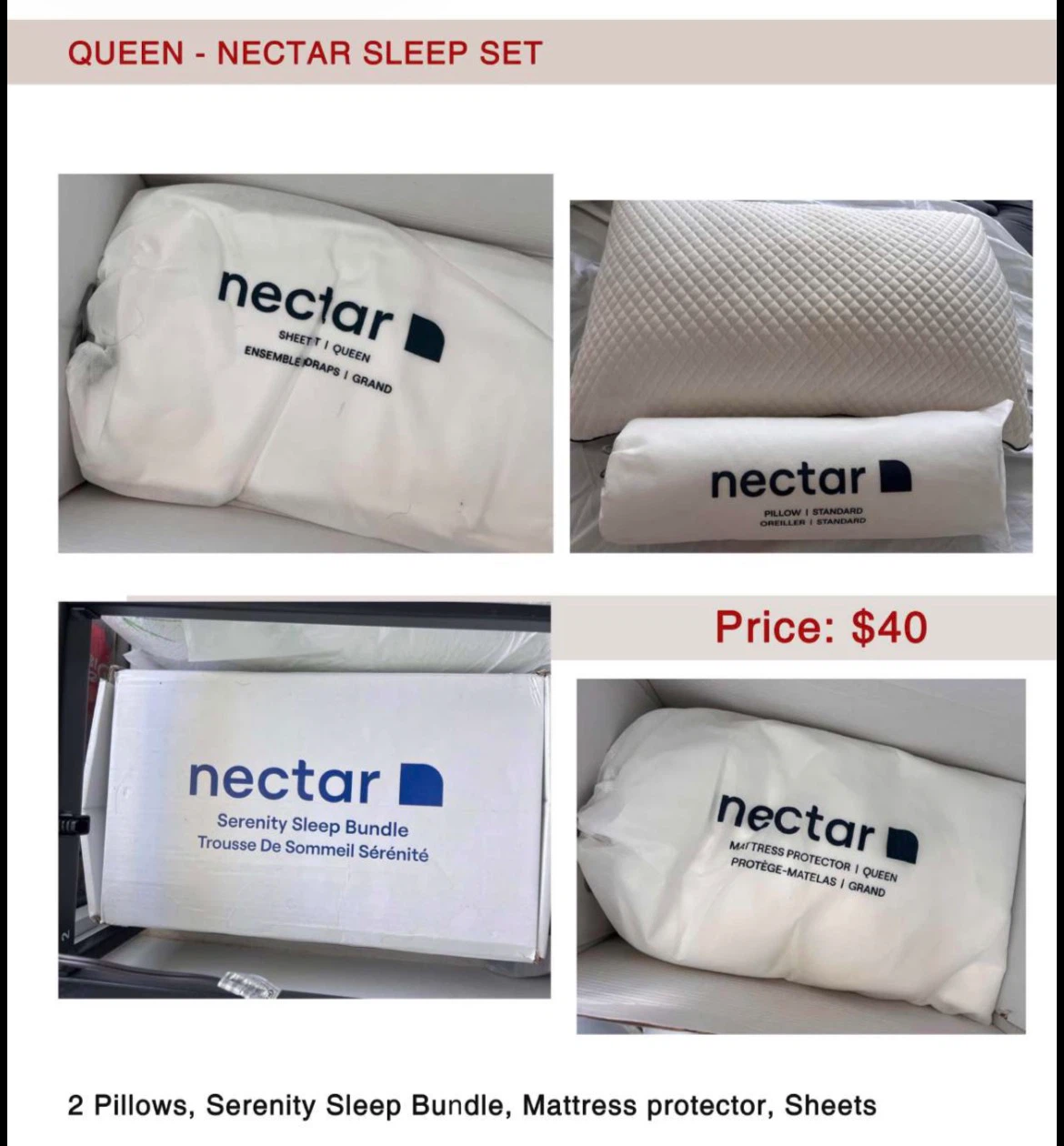Nectar Serenity Sleep Bundle Queen