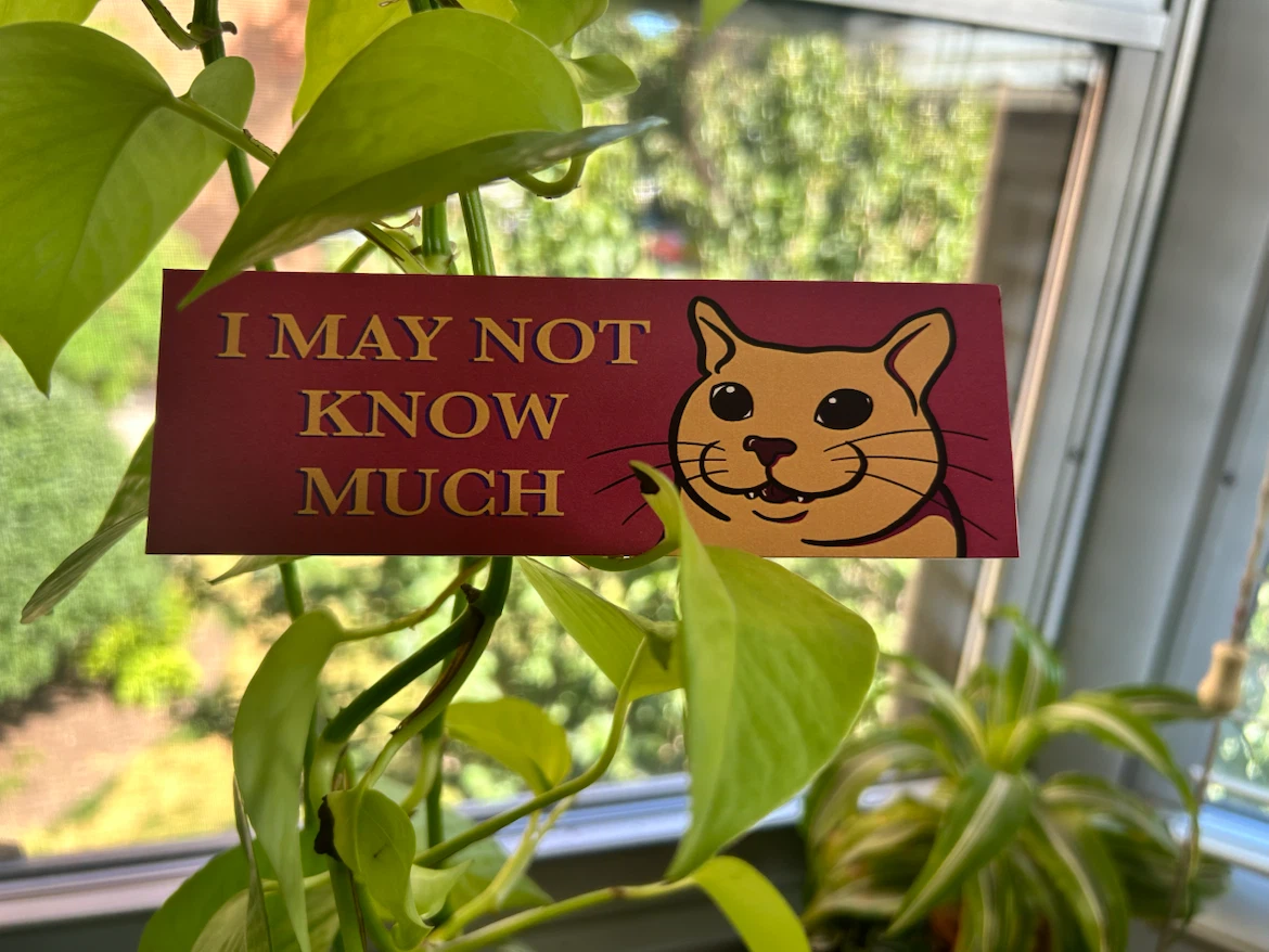 Cat Bookmark - "I May Not Know Much" - photo 2
