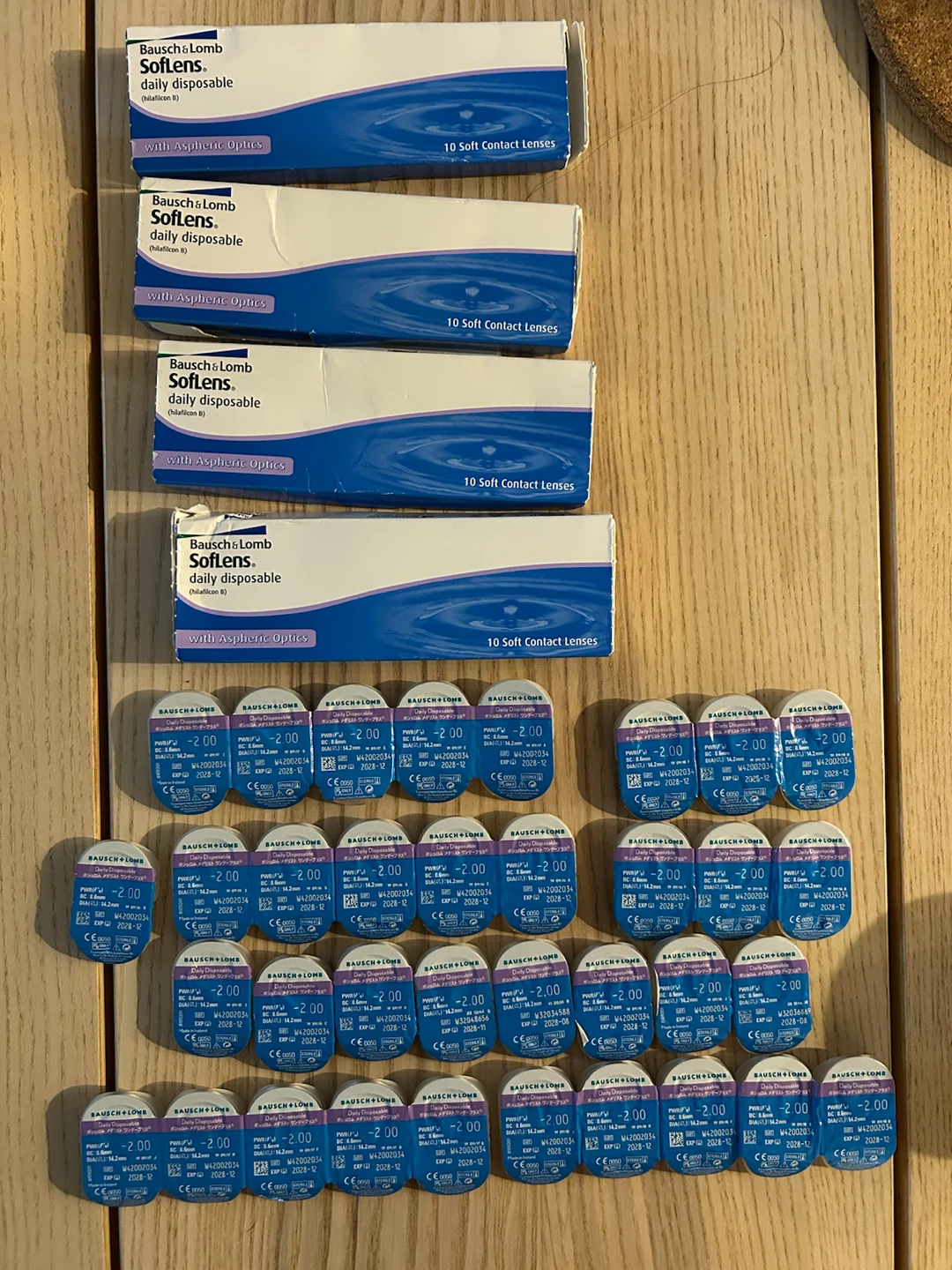 70 of Daily Disposable Contact Lenses -2.00