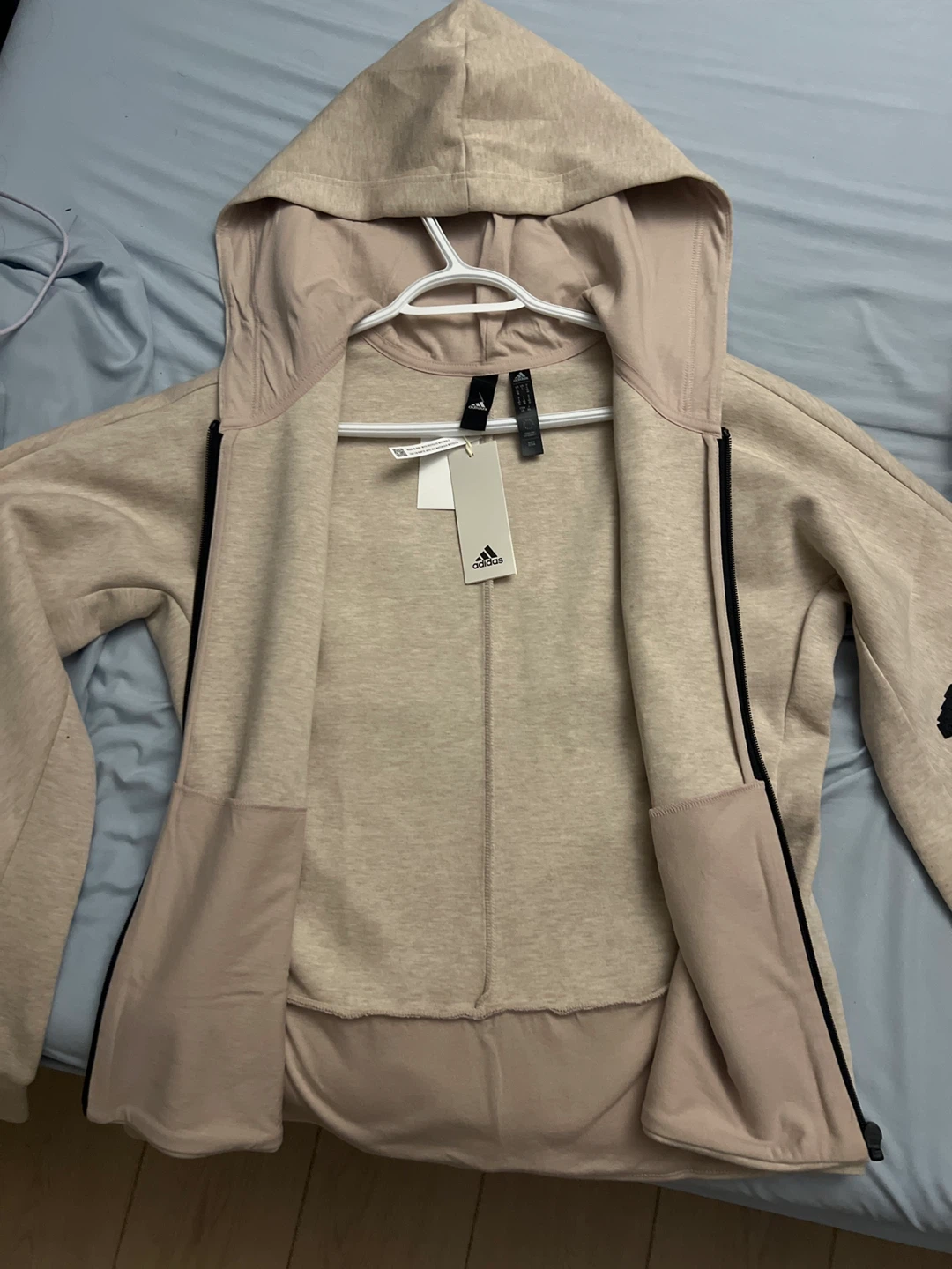 Adidas Full Zip Hoodie Beige - photo 3