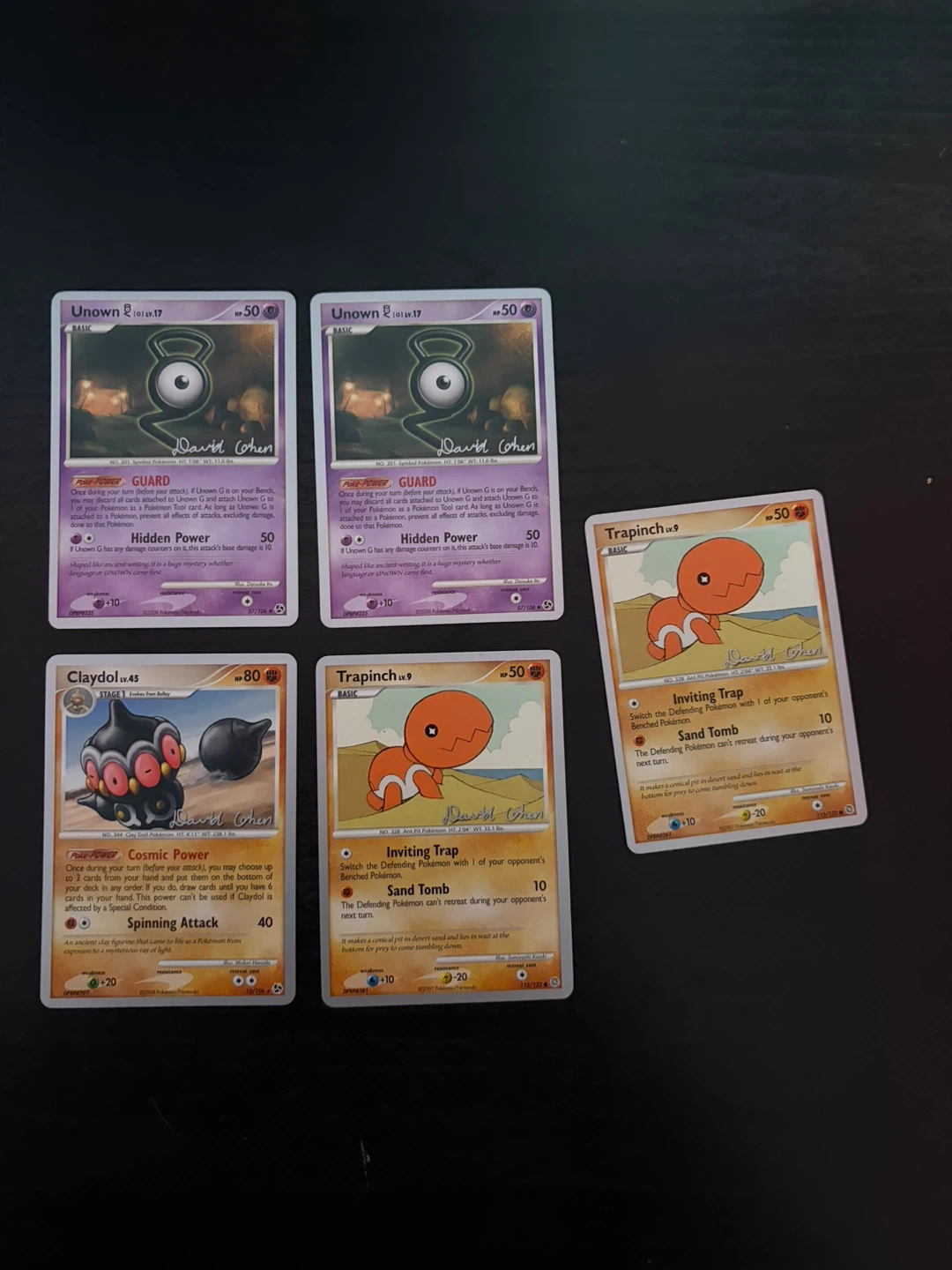 5 Pokémon 2009 World Championships Cards