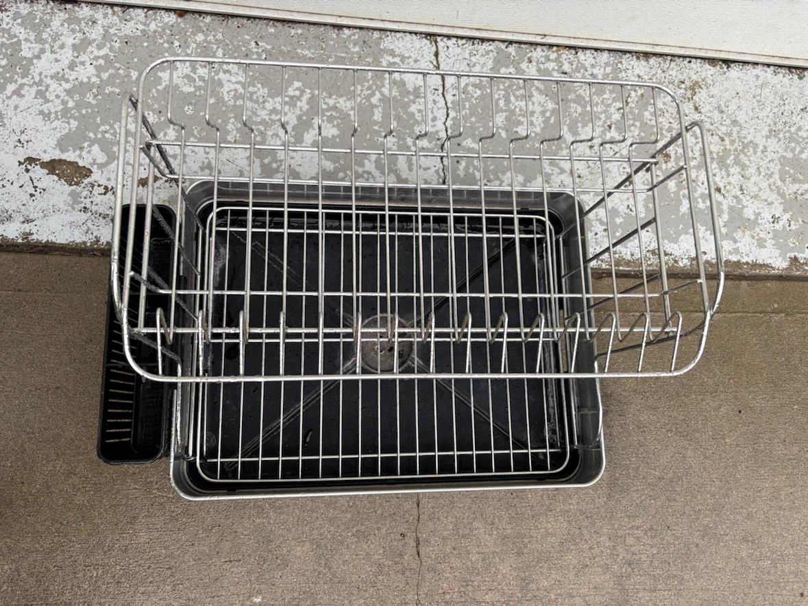 Two-Tier Dish Drying Rack with Utensil Holder - photo 2