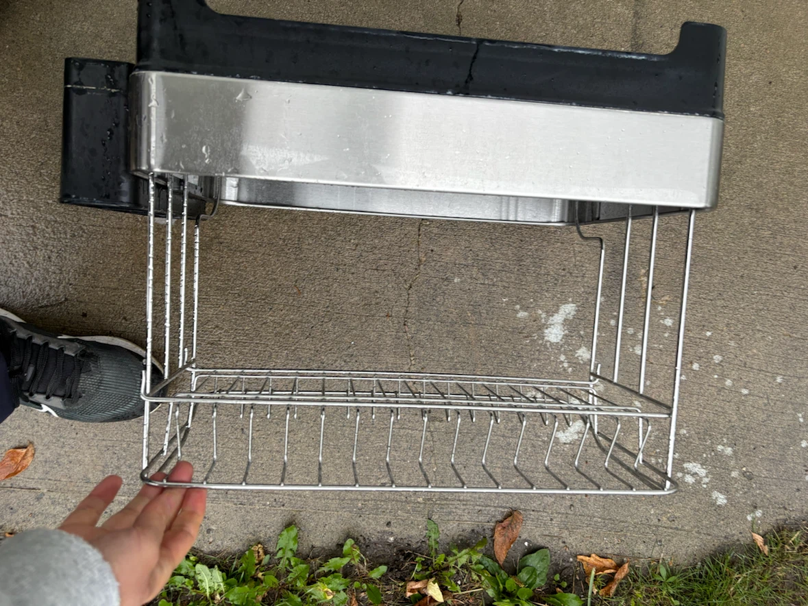 Two-Tier Dish Drying Rack with Utensil Holder - photo 4