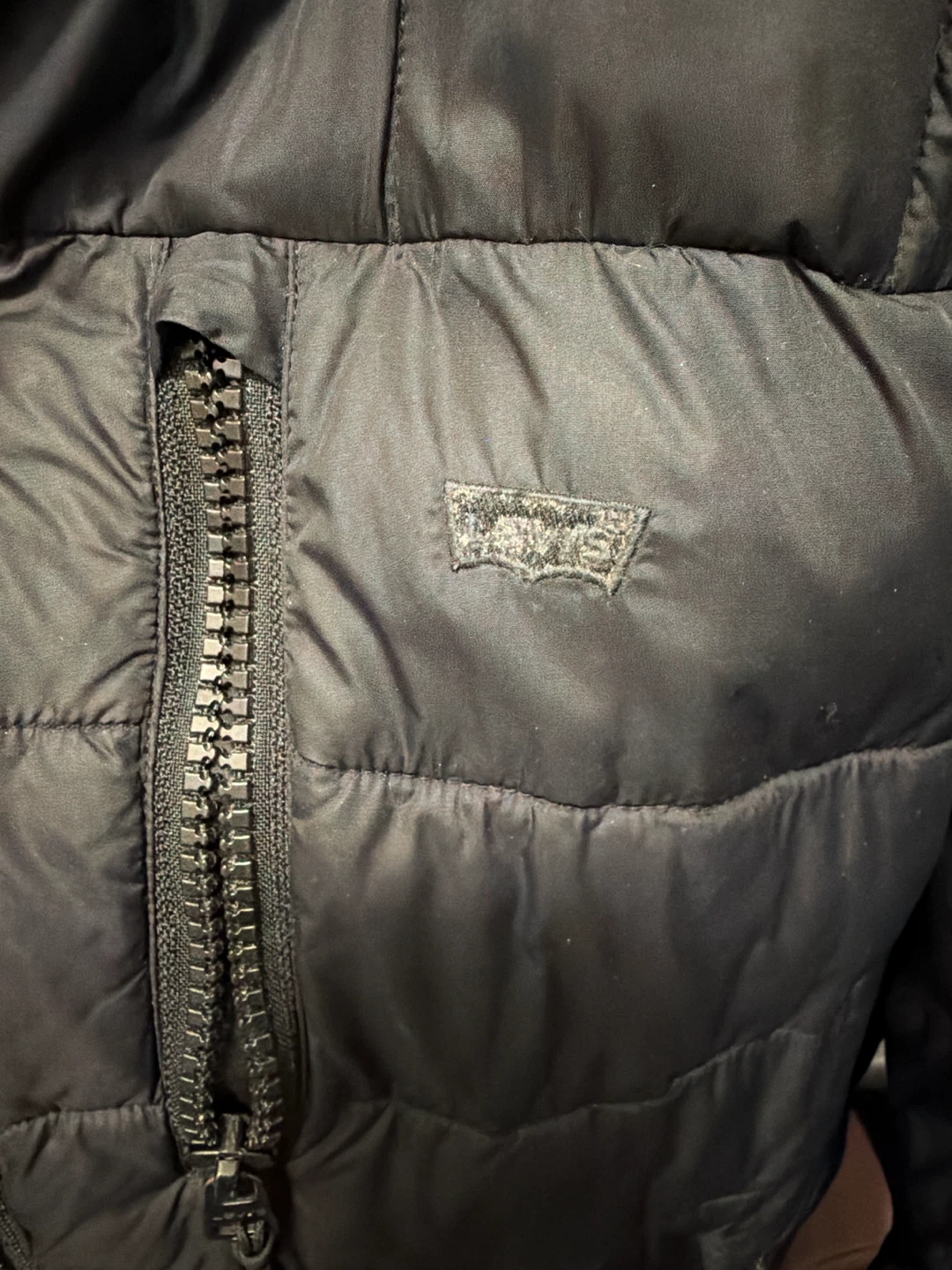 Levi's Black Puffer Jacket with Hood - photo 3