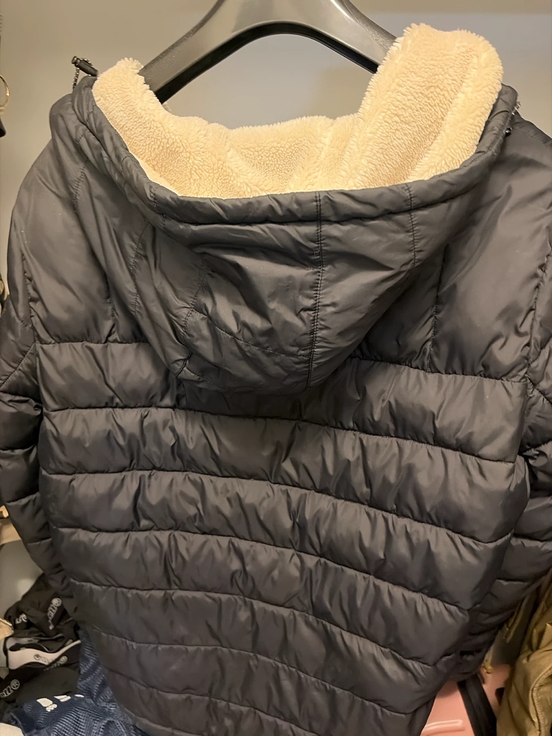 Levi's Black Puffer Jacket with Hood - photo 4