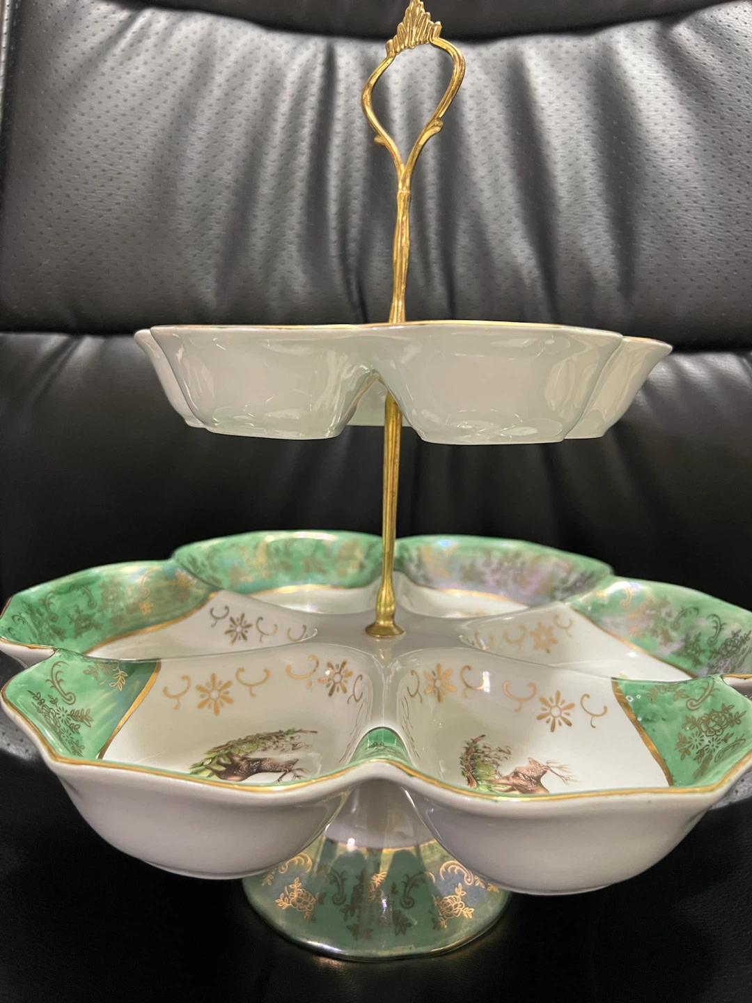 Handmade Fine Porcelain 2-Tier Serving Stand by Thun - photo 2