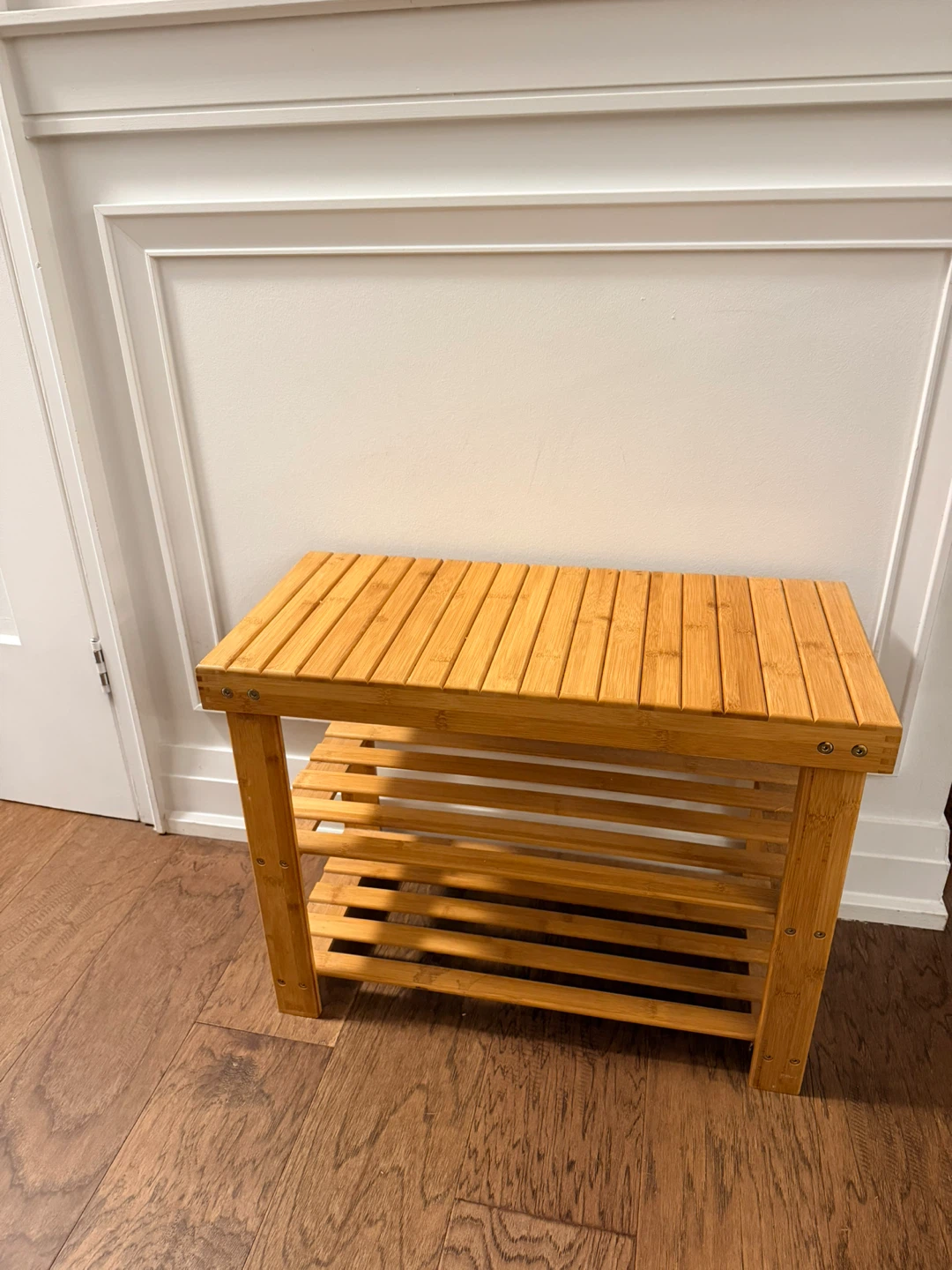 Bamboo Shoe Rack Bench - photo 2