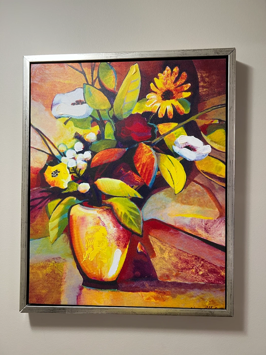 Framed Floral Painting