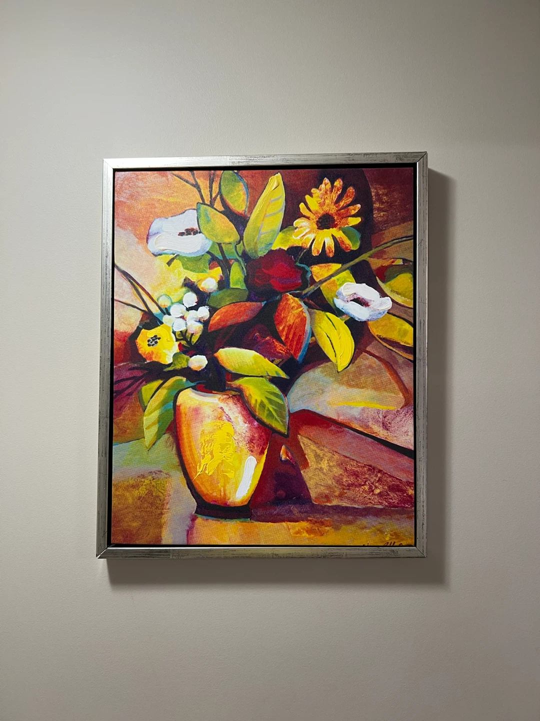 Framed Floral Painting - photo 2