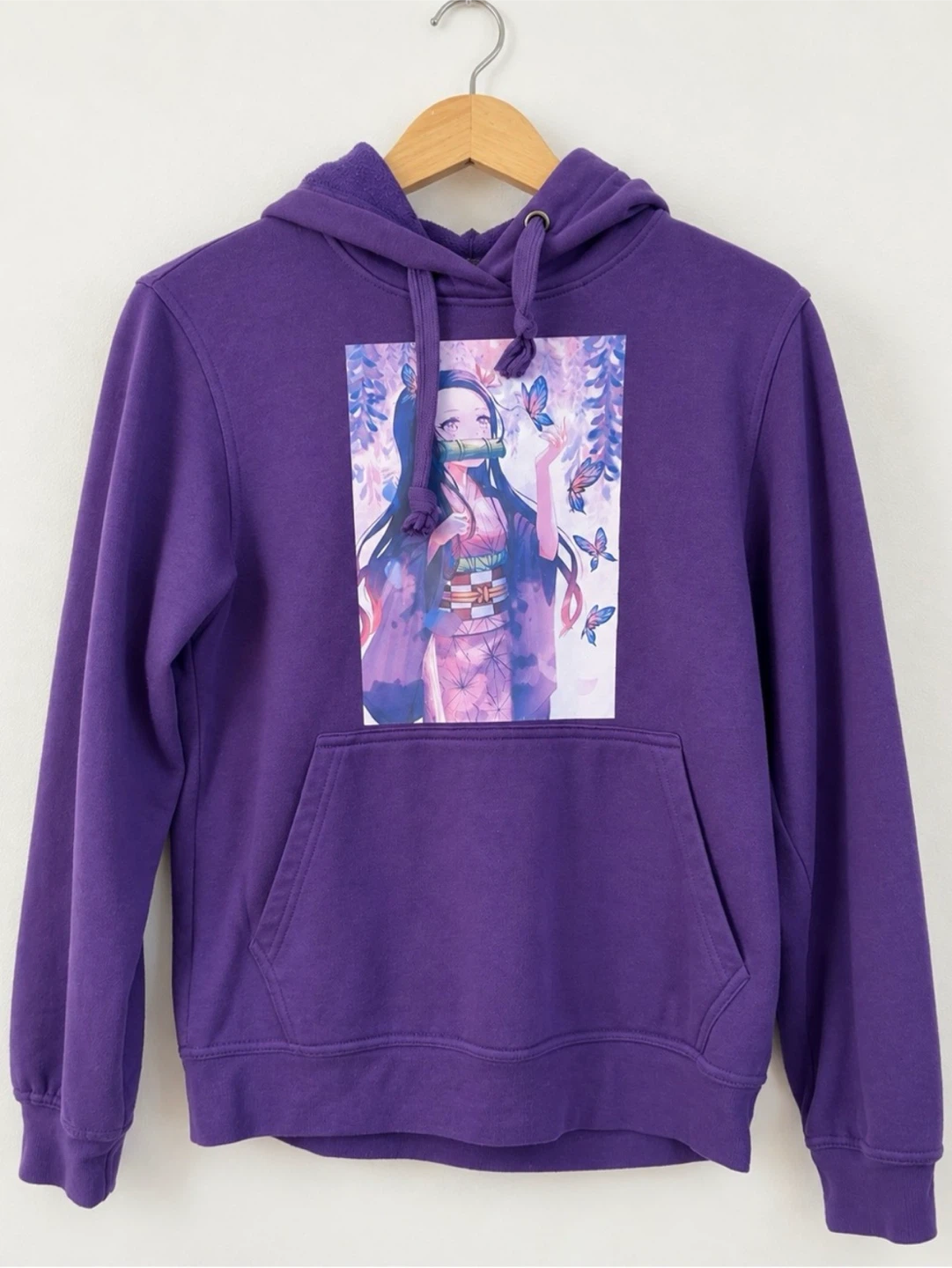Demon Slayer Nezuko Graphic Hoodie Purple
