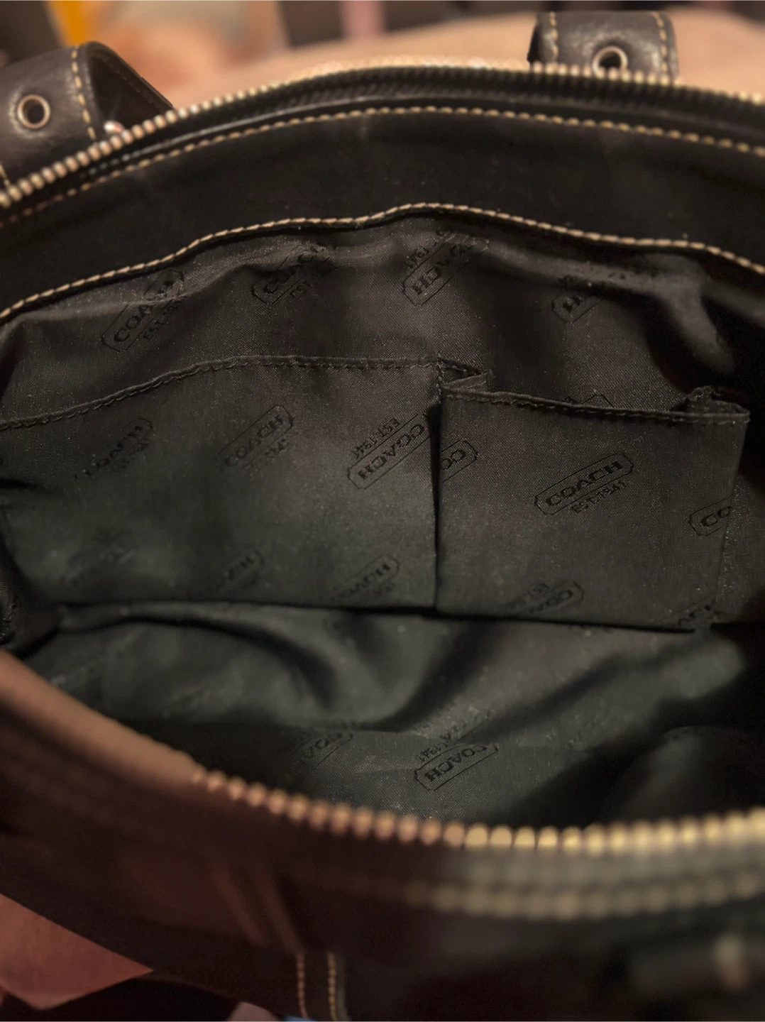 Coach Black Leather Tote Bag - photo 5