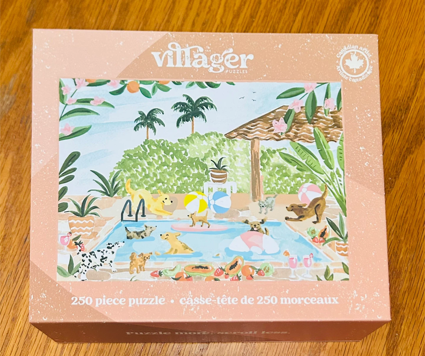 Villager Puzzles 250 Piece Dog Pool Party Puzzle