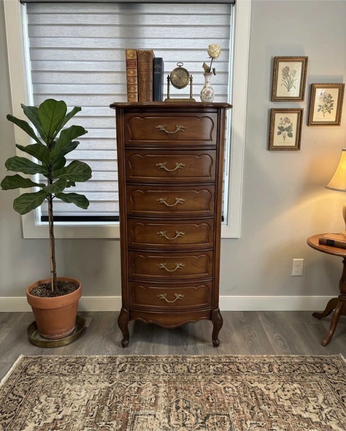 Vintage French Provincial Tallboy Dresser