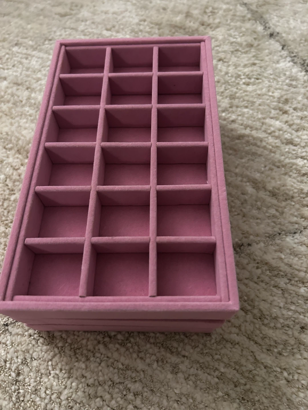 (Set of 3) Pink Velvet Jewellery Drawer Organizers - photo 2