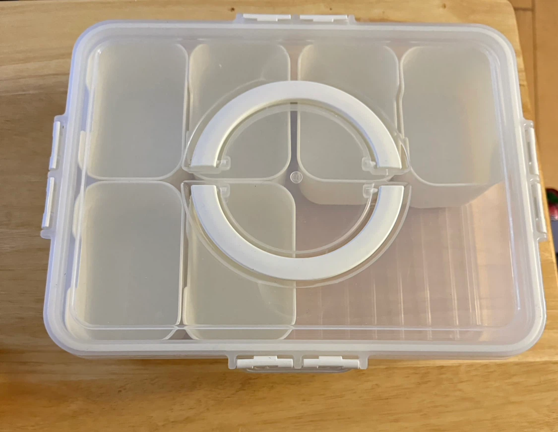 Clear Storage Container with 6 Compartments