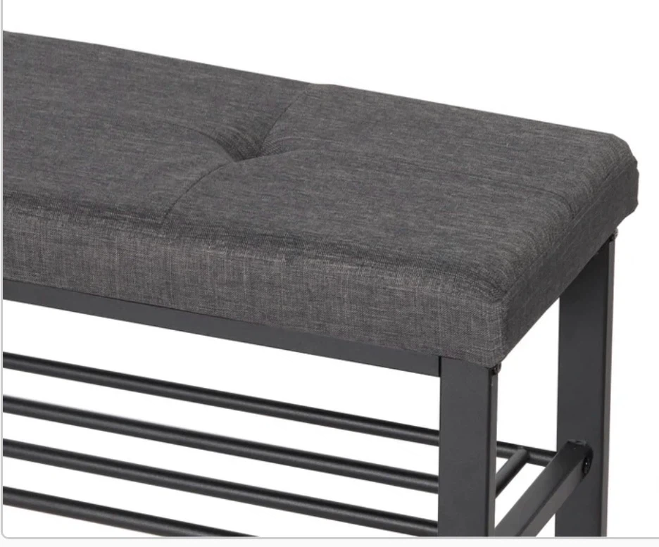 Shoe Bench with Two Tiers & Rack - photo 2