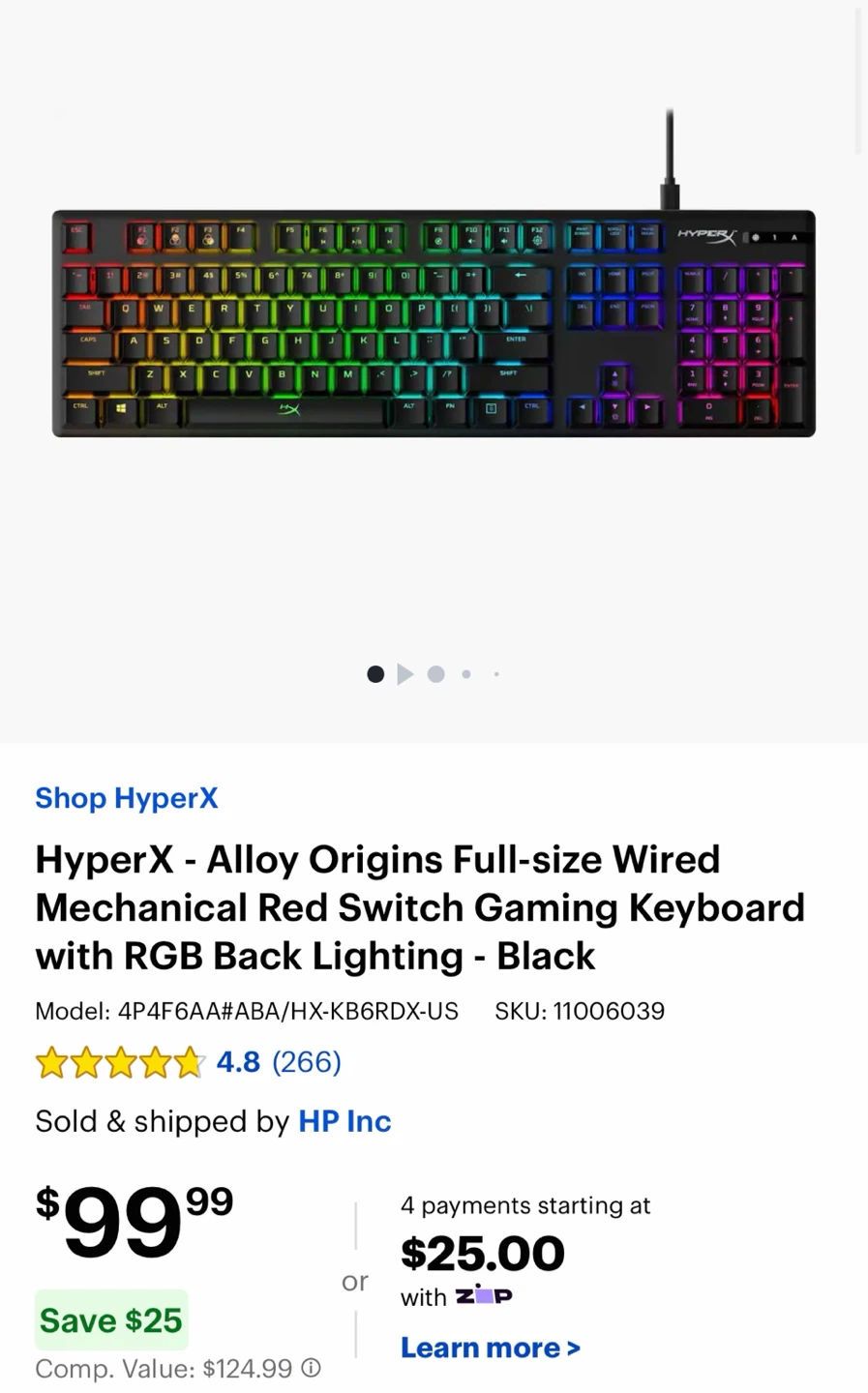 HyperX Alloy Origins Mechanical Gaming Keyboard - photo 3