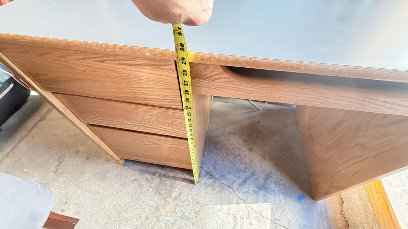 Wooden Desk with Three Drawers