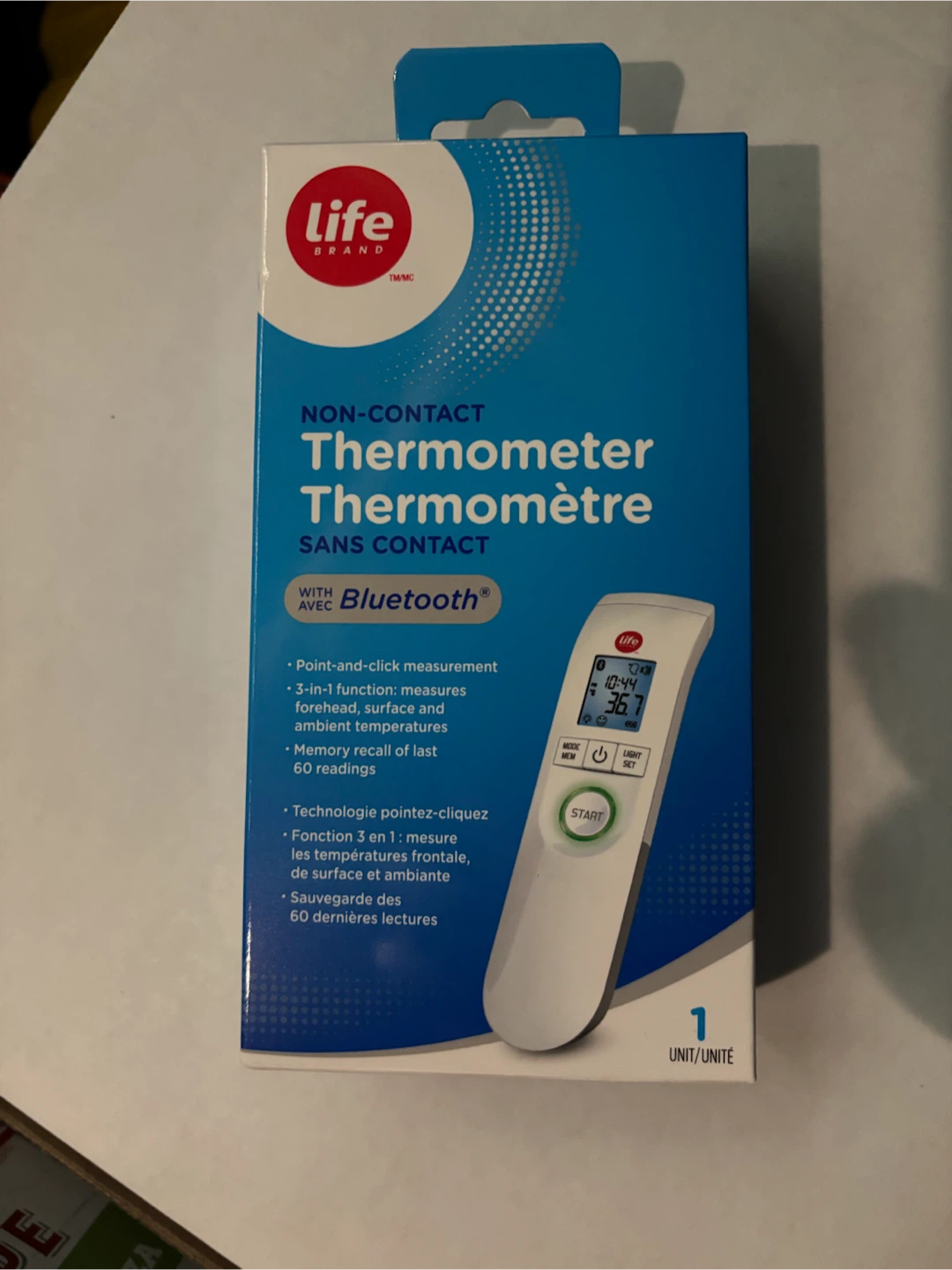 Life Brand Non-Contact Thermometer with Bluetooth