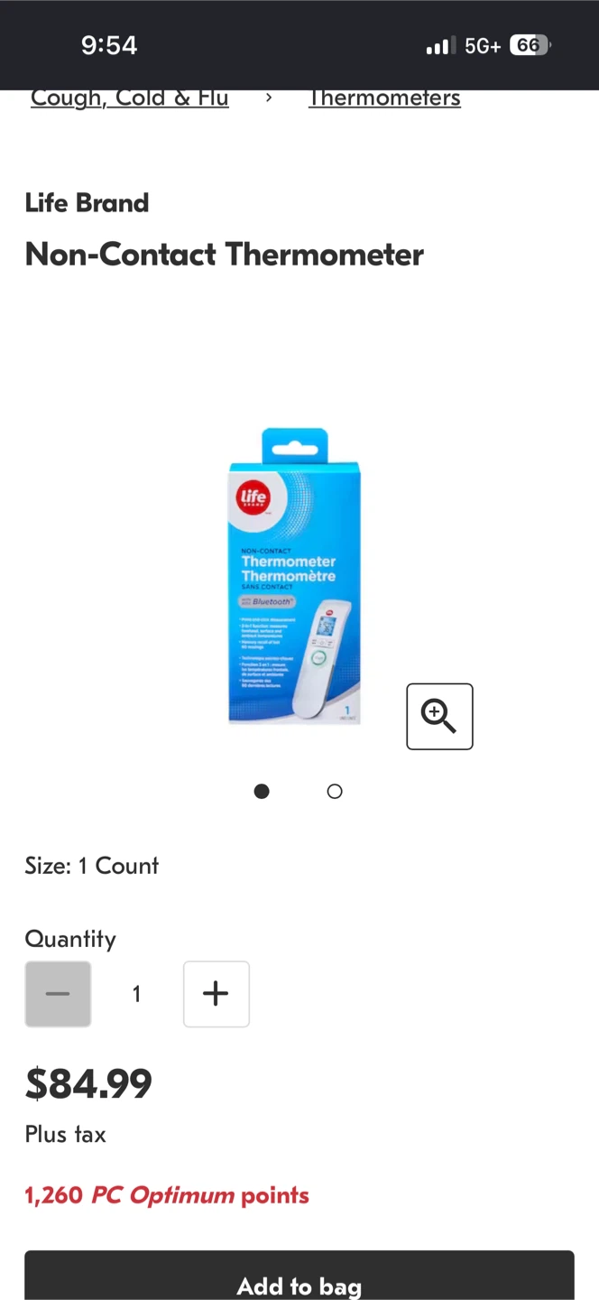 Life Brand Non-Contact Thermometer with Bluetooth - photo 3