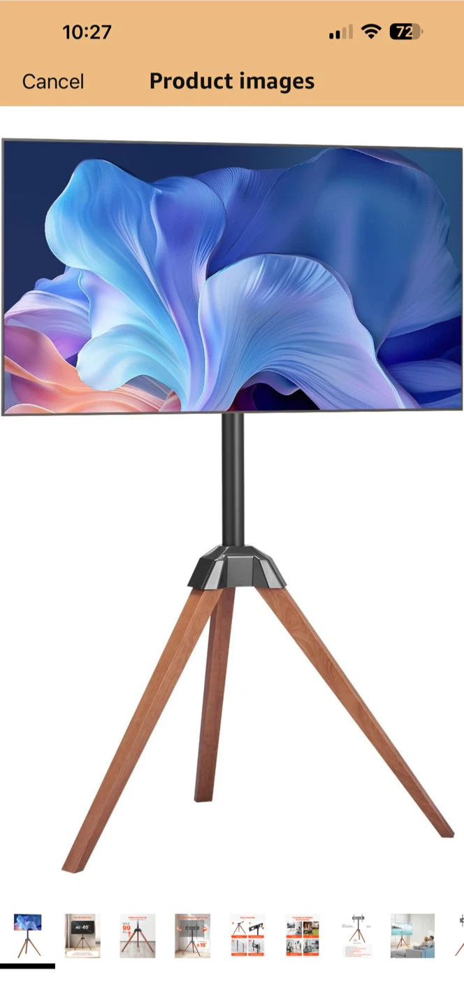 TV Stand with Wooden Tripod Legs - photo 2