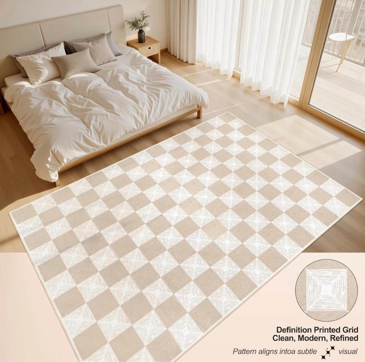 Checkered Area Rug 8x10 ft - photo 2