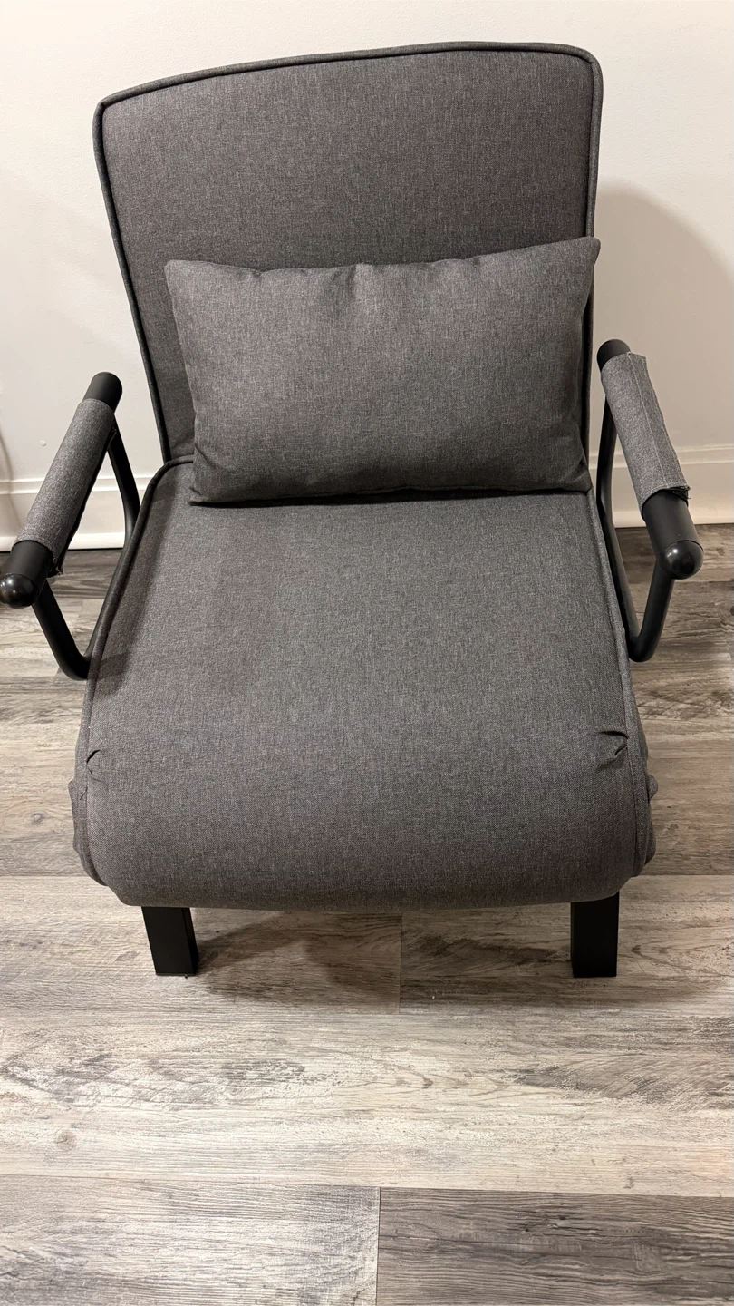 Convertible Gray Lounge Chair - photo 2