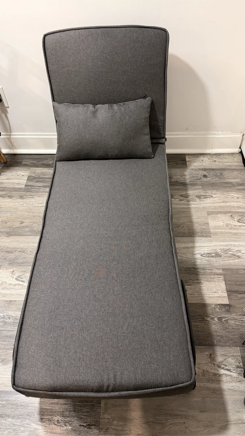Convertible Gray Lounge Chair - photo 3