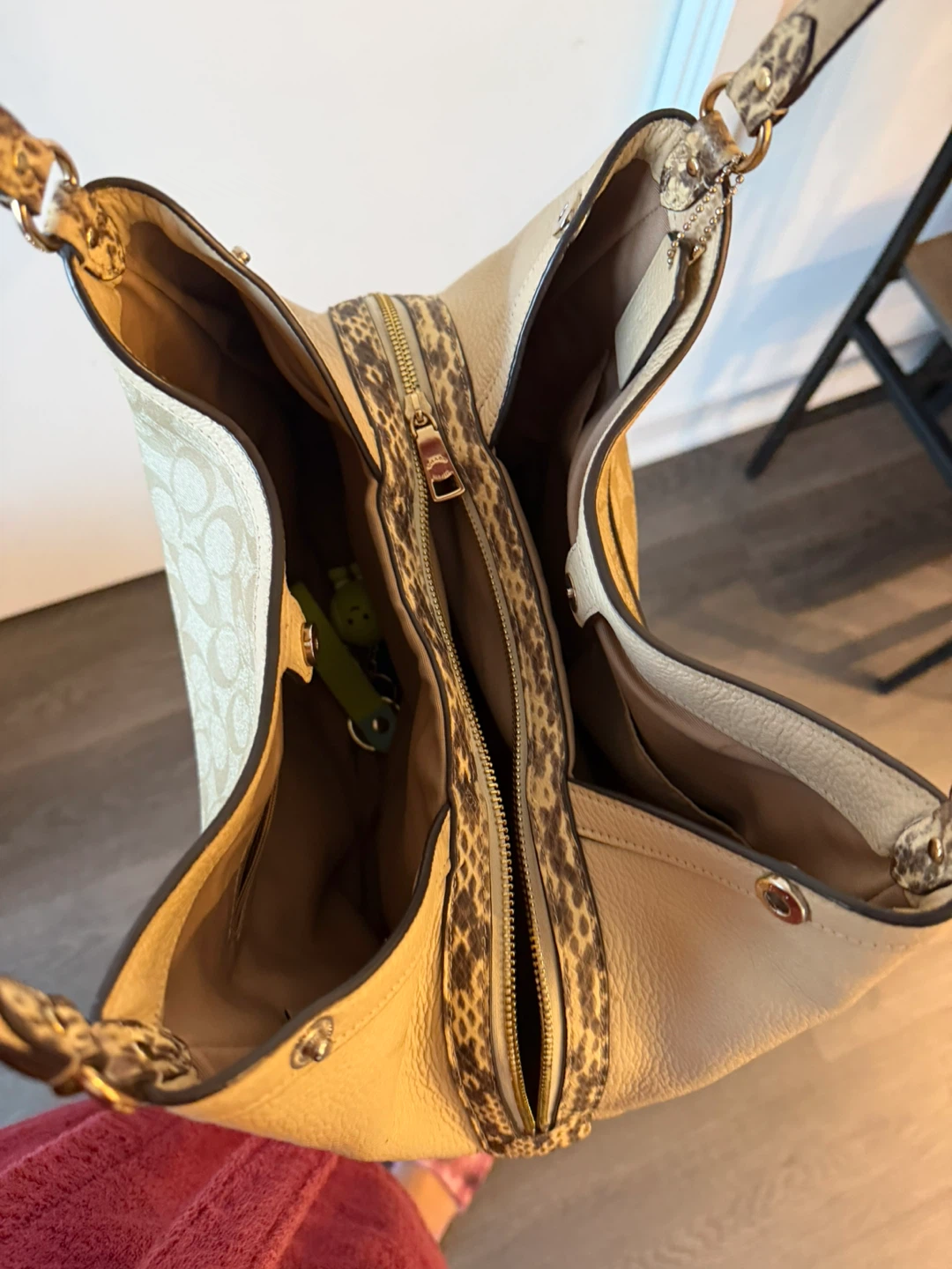 Coach Signature Hobo Bag with Snake Print Detail - photo 3