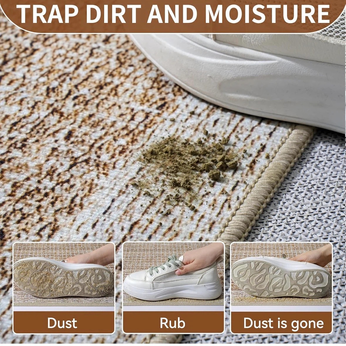 Non-Slip Kitchen Hallway Runner Rug 2x6 ft and 2x3 ft - photo 4