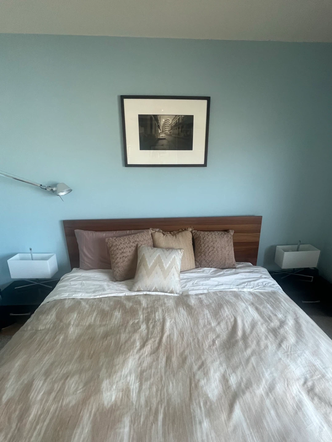 Modern Wood Nightstands & Lamps