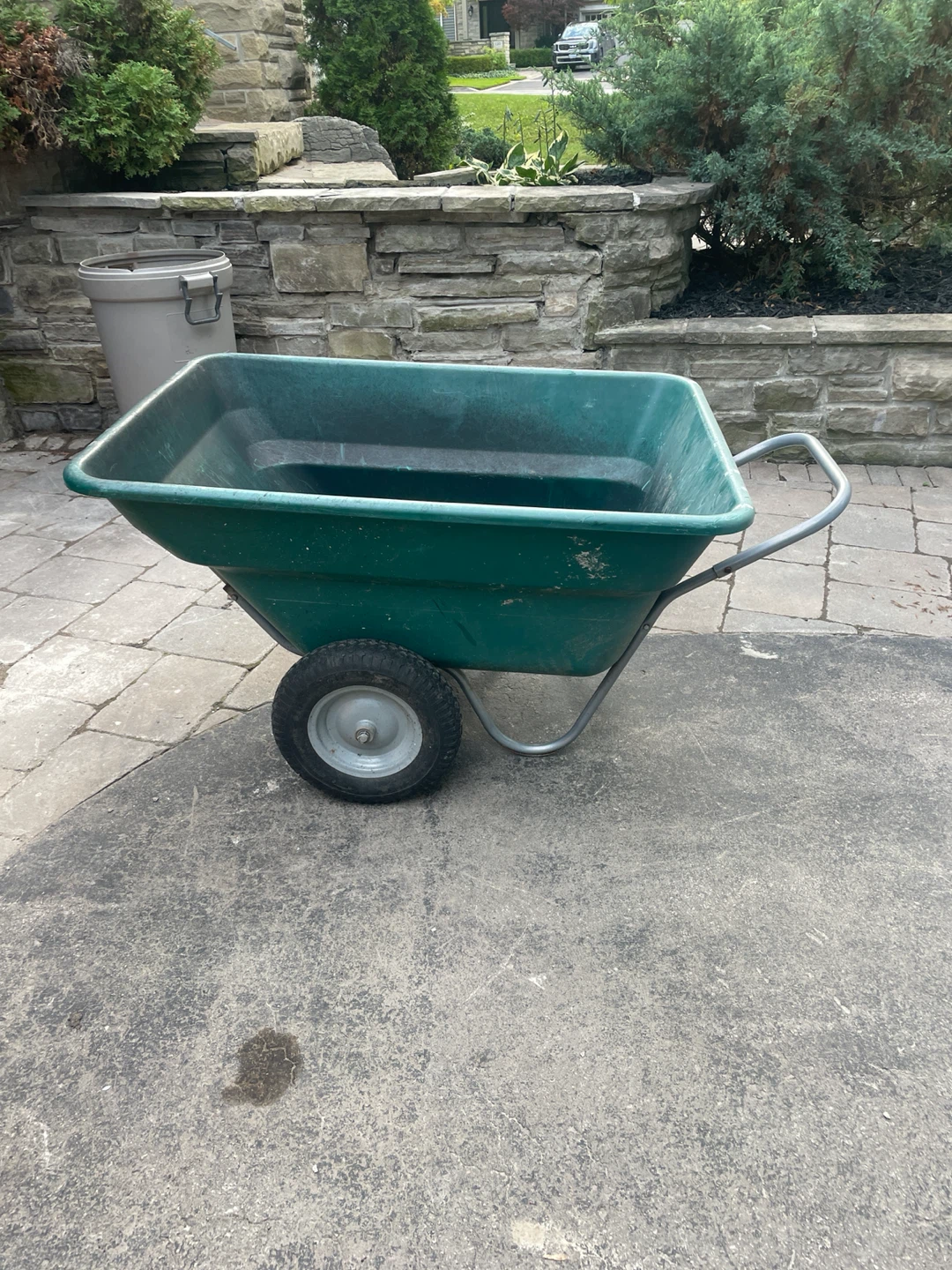 Green Garden Wheelbarrow