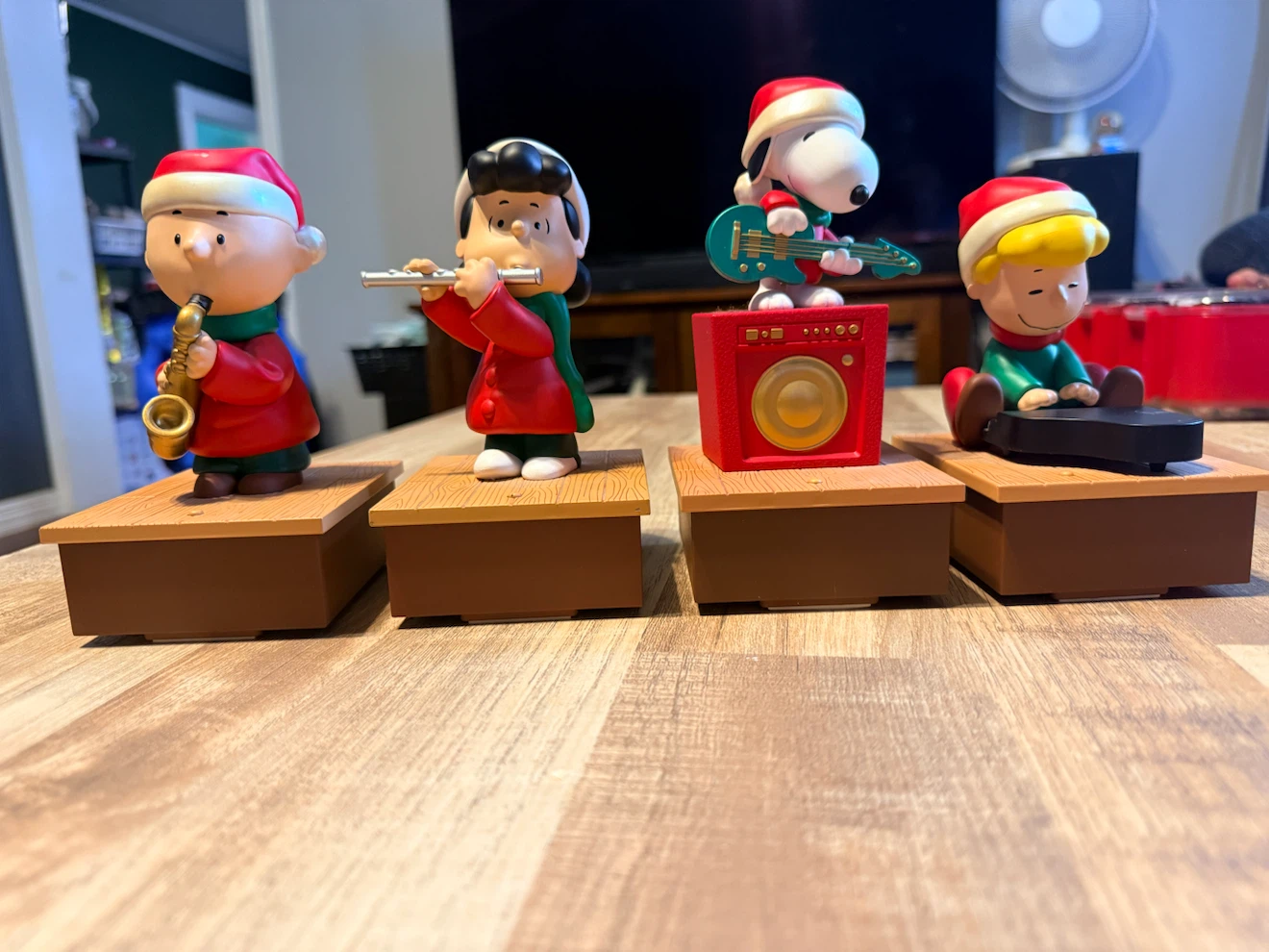 Vintage Peanuts Christmas Band Figurines Set