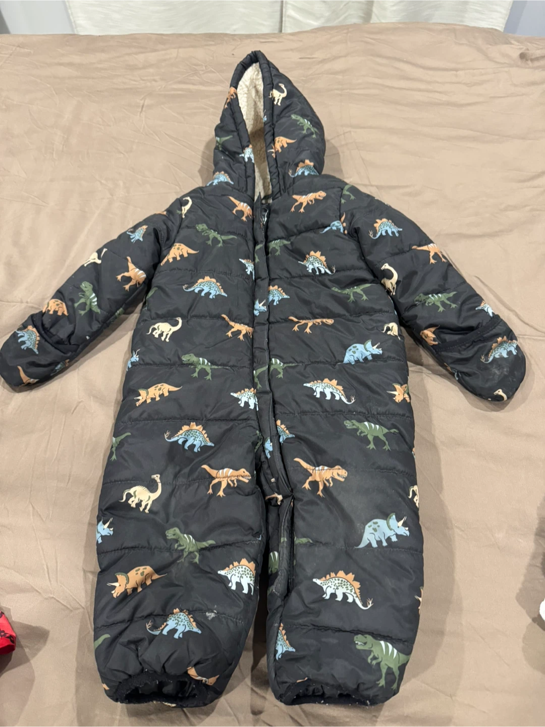 Children’s Place - Kids Dinosaur Snowsuit and Mittens Set