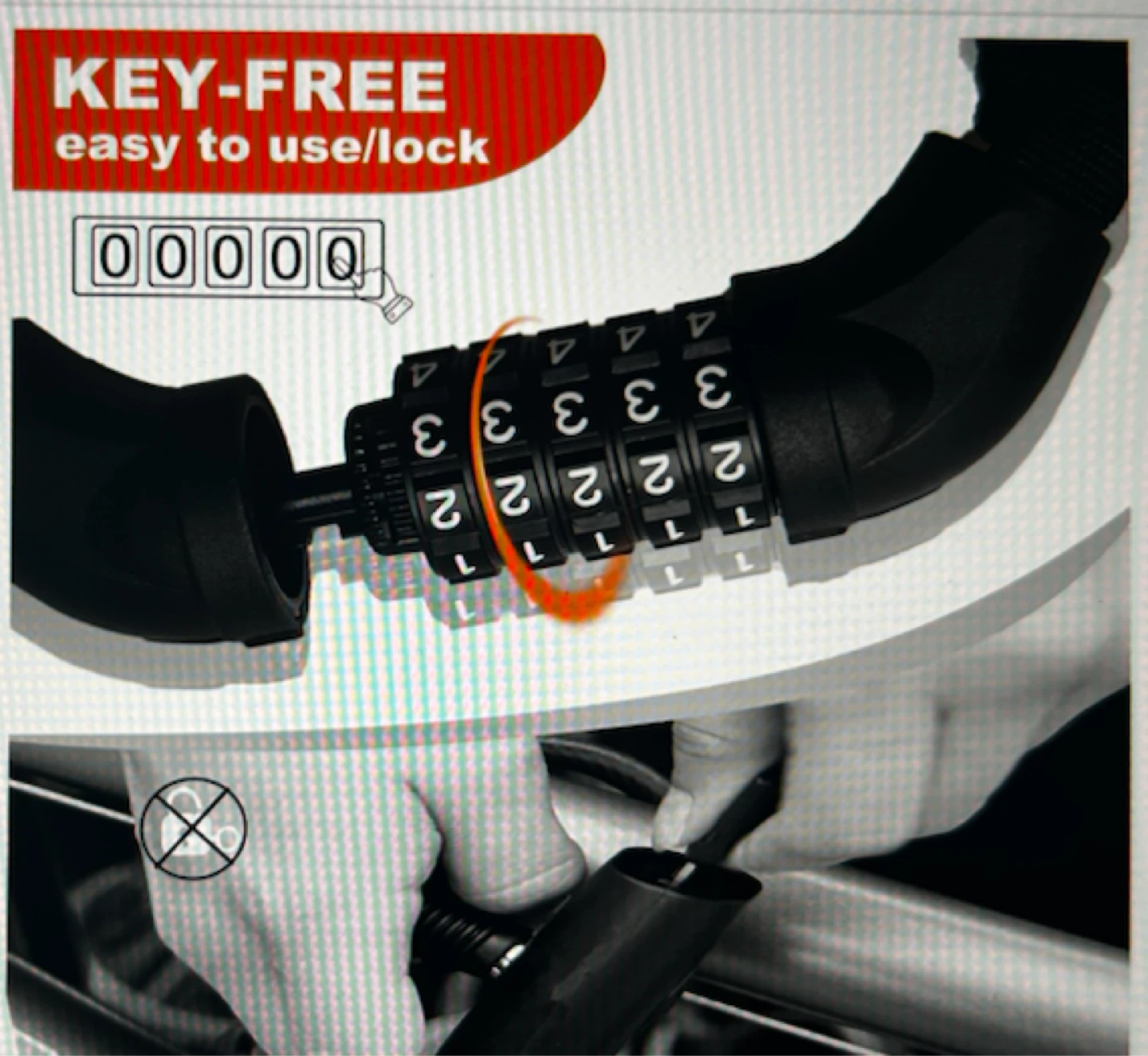 5-Digit Combination Bike Lock - photo 4
