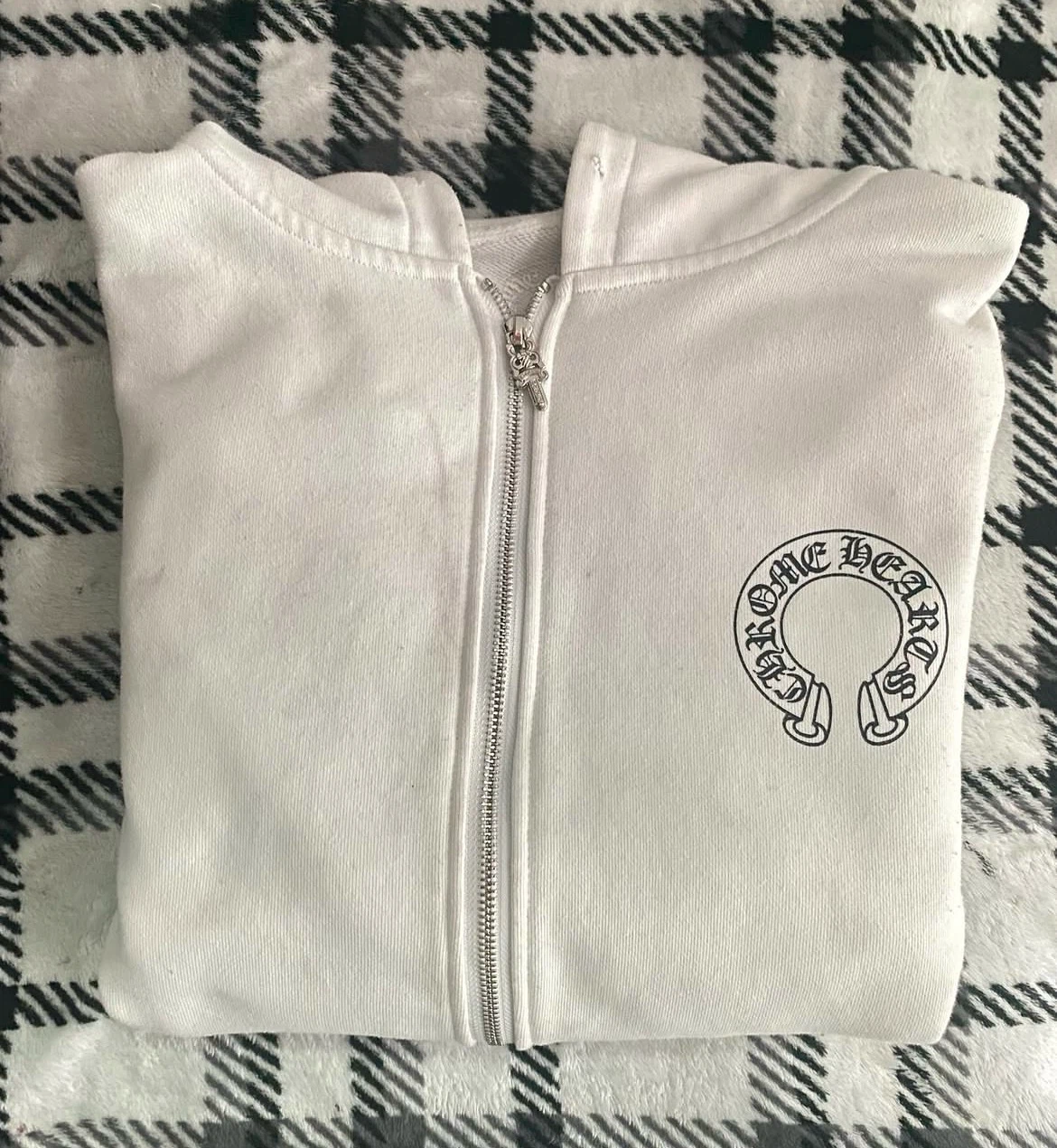 Chrome Hearts White Zip-Up Hoodie - photo 3