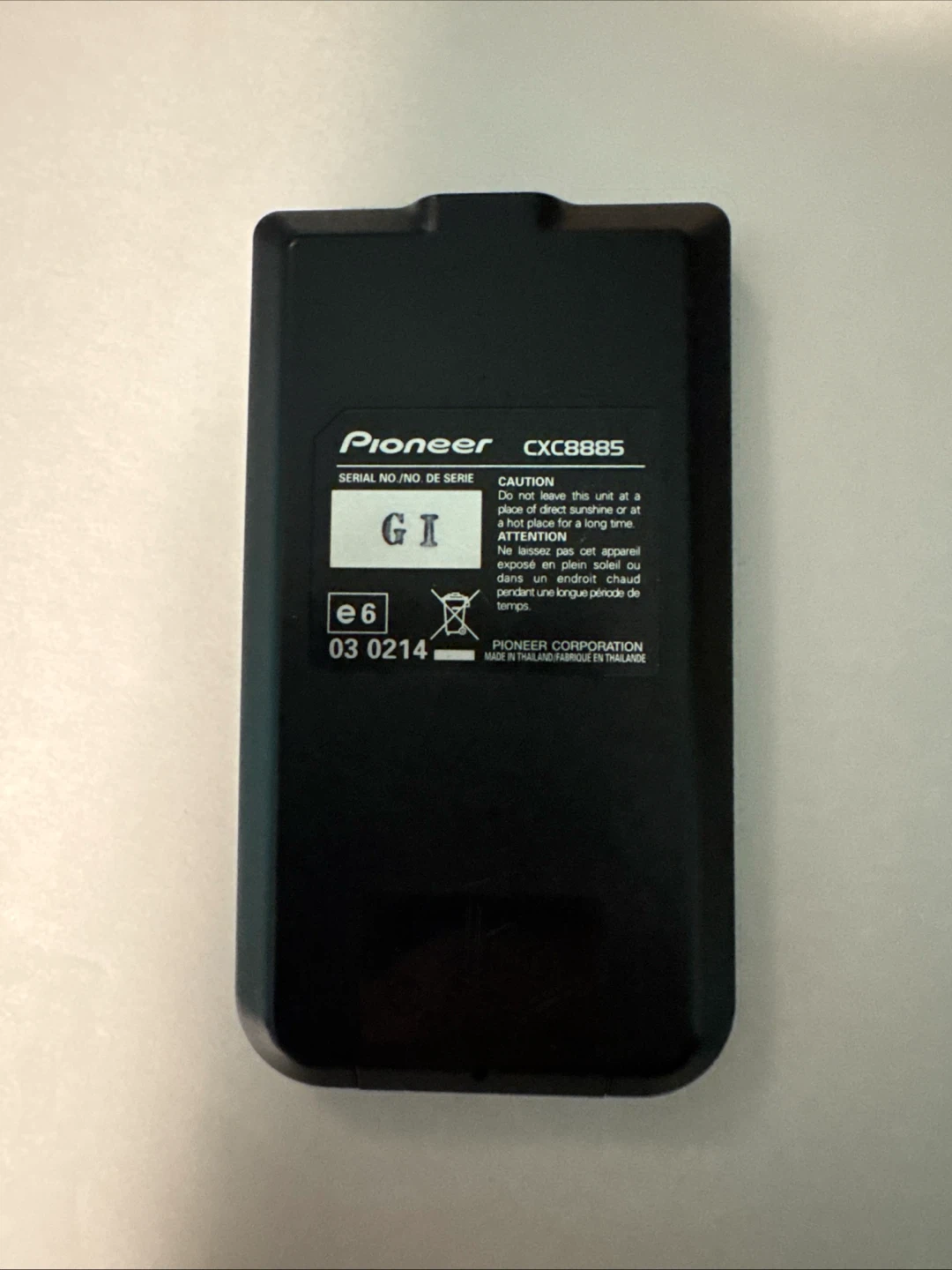 Pioneer CXC8885 Remote Controller - photo 3