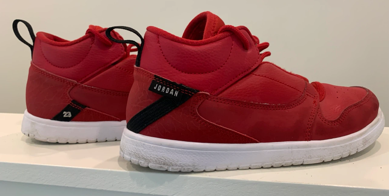 Jordan Kids Red High-Top Sneakers Size 3Y
