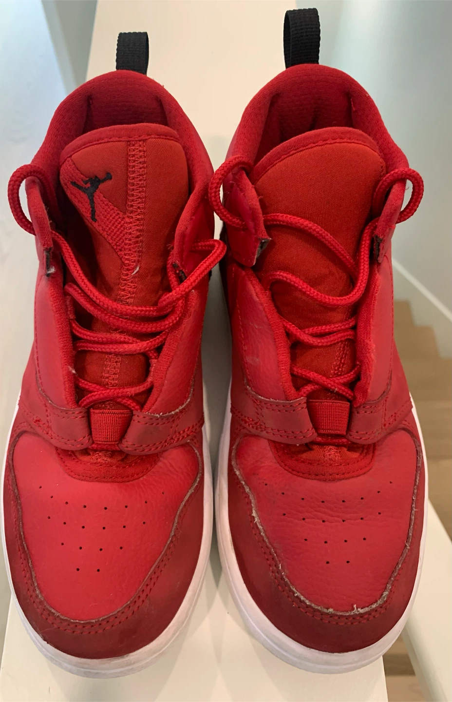 Jordan Kids Red High-Top Sneakers Size 3Y - photo 3
