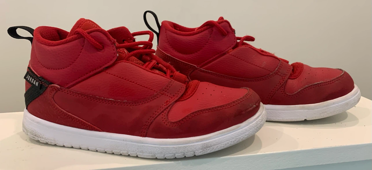 Jordan Kids Red High-Top Sneakers Size 3Y - photo 5