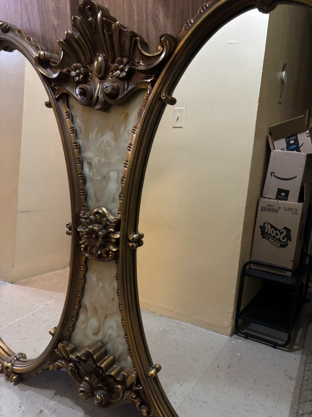 Bassett Gold Ornate Hollywood Regency MCM Oval Wall Mirror - photo 2
