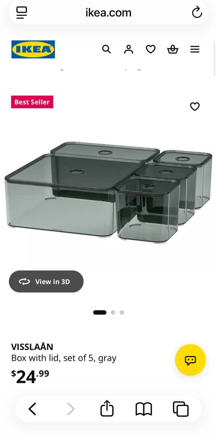 Ikea VISSLAÅN box with lid - photo 2
