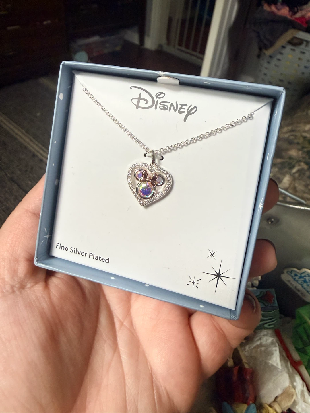 Disney Fine Silver Plated Minnie Mouse Necklace
