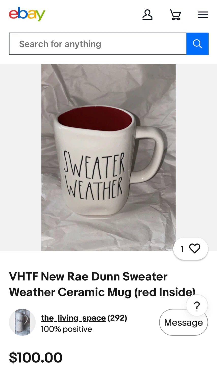 Rae Dunn "Sweater Weather" Mug - VHTF - photo 5