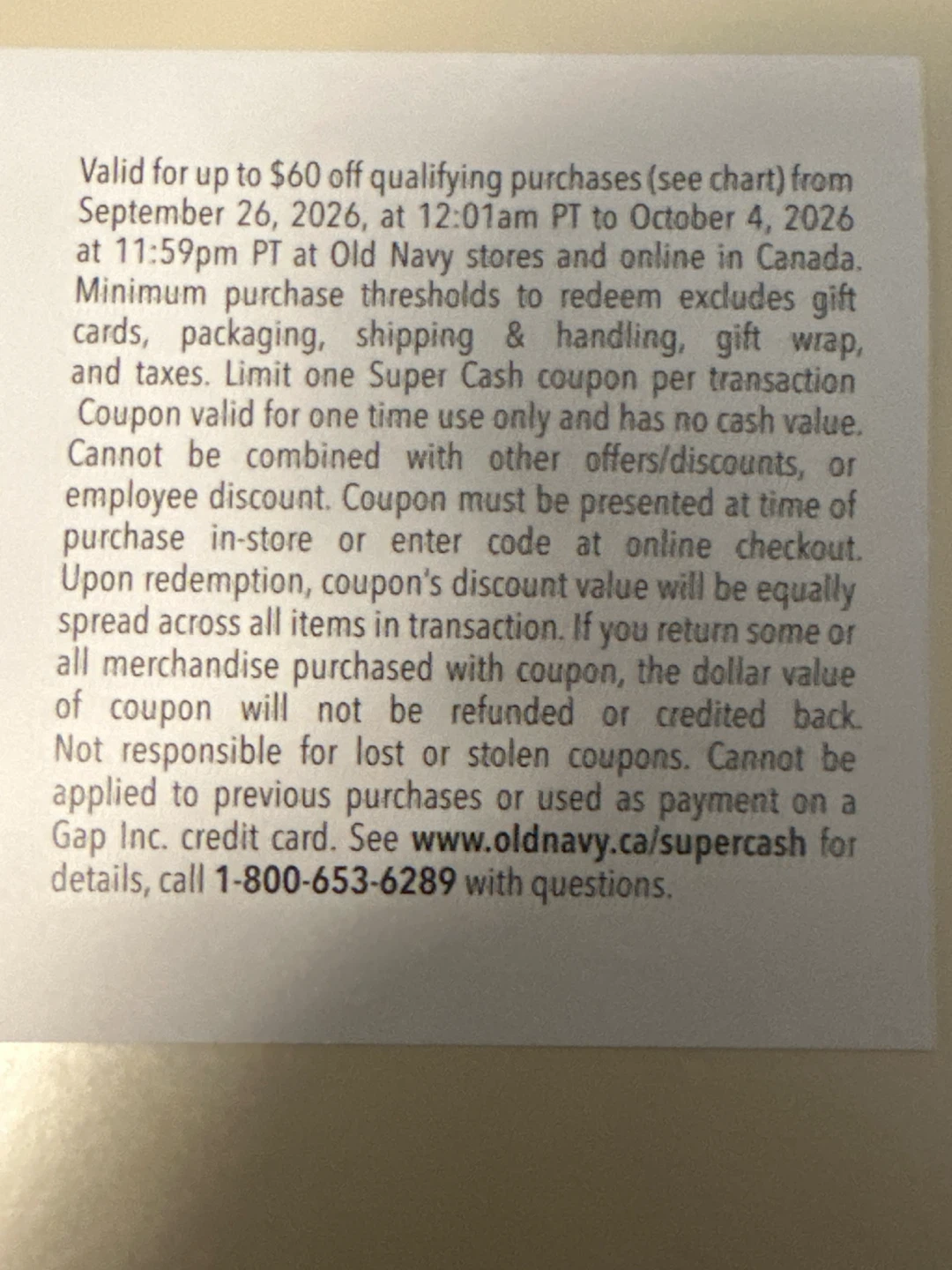 Old Navy coupon - photo 2