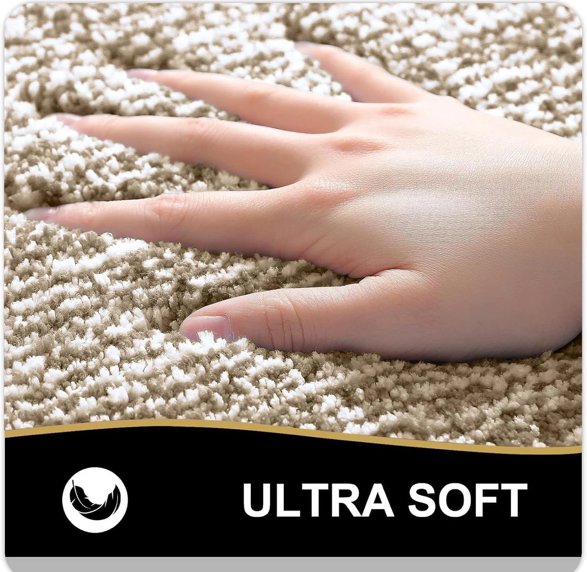 Soft Brown and White Bath Mats - photo 2